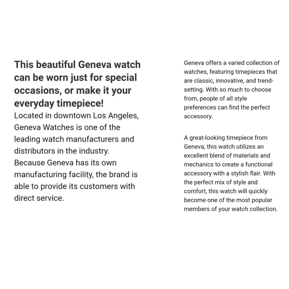 VINTAGE GENEVA PLATINUM JAPANESE MOVEMENT QUARTZ WATCH - Picture 8 of 8
